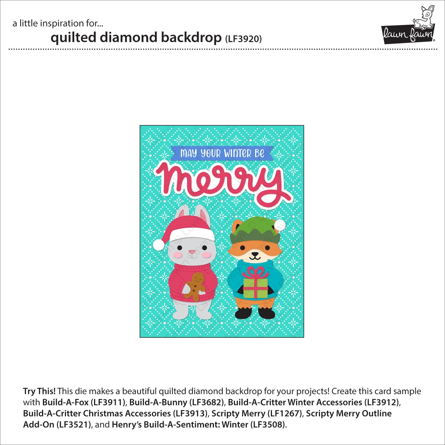 Lawn Fawn quilted diamond backdrop