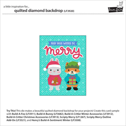 Lawn Fawn quilted diamond backdrop