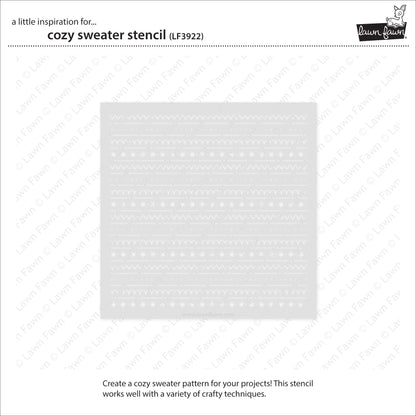 Lawn Fawn cozy sweater stencil