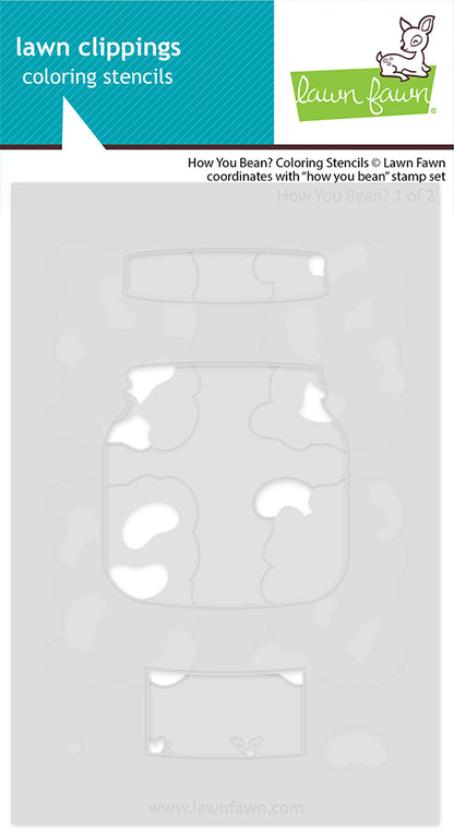 Lawn Fawn how you bean? coloring stencils