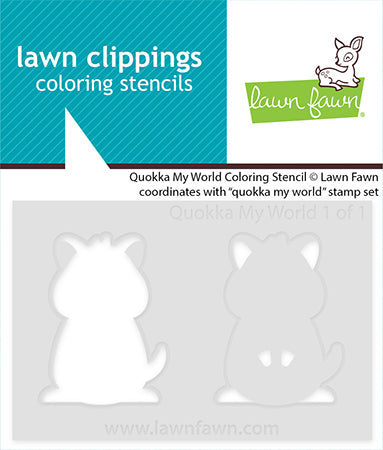 Lawn Fawn Quokka My World Schablonen zum schnellen Ausmalen von Stempeln