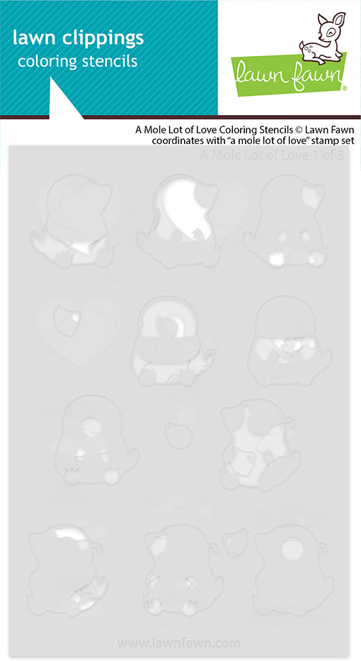 Lawn Fawn A mole lot of love coloring stencils Ausmalschablonen