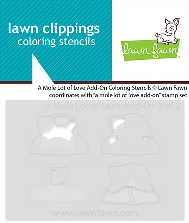Lawn Fawn A mole lot of love add-on coloring stencils Ausmalschablonen