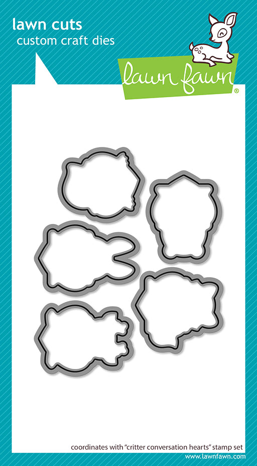 Lawn Fawn Critter conversation hearts lawn cuts Outlinestanzen