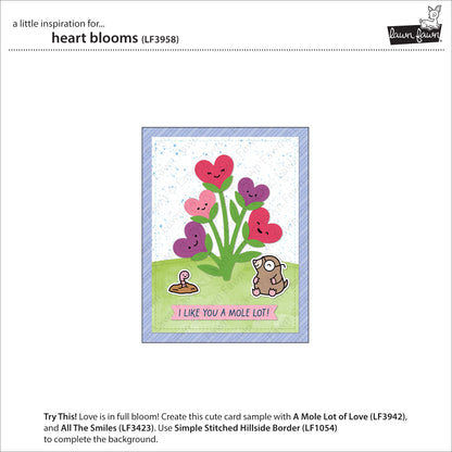 Lawn Fawn Heart blooms Herzblüten Stand alone Stanzen
