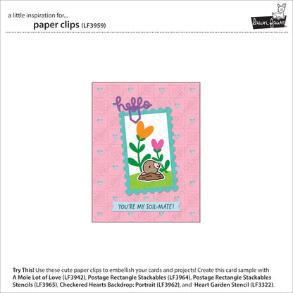 Lawn Fawn Paper clips Liebevolle Büroklammern Stand alone Stanzen