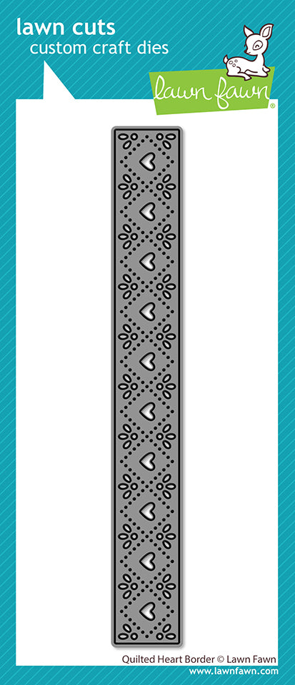Lawn Fawn Quilted heart border Gesteppte Herzbordüre Stand alone Stanzen