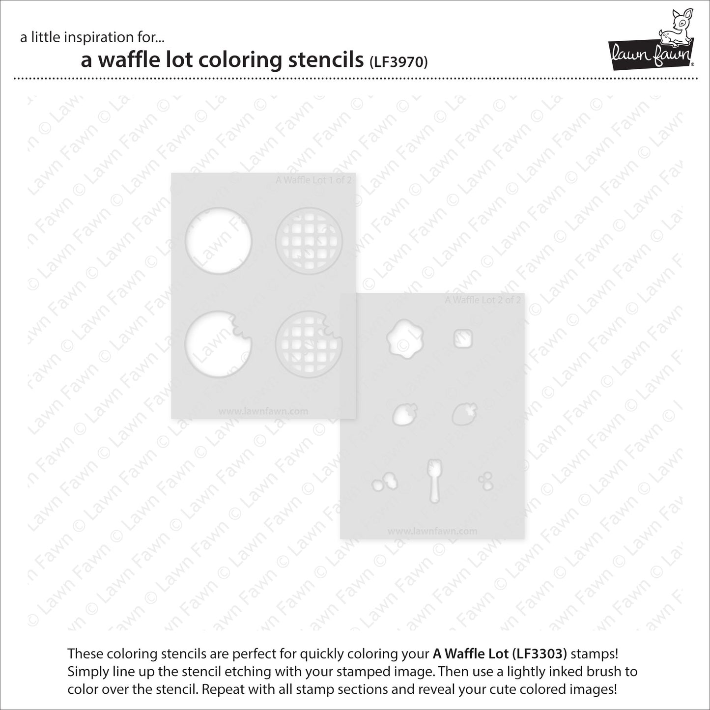 Lawn Fawn A waffle lot coloring stencils Ausmalschablonen
