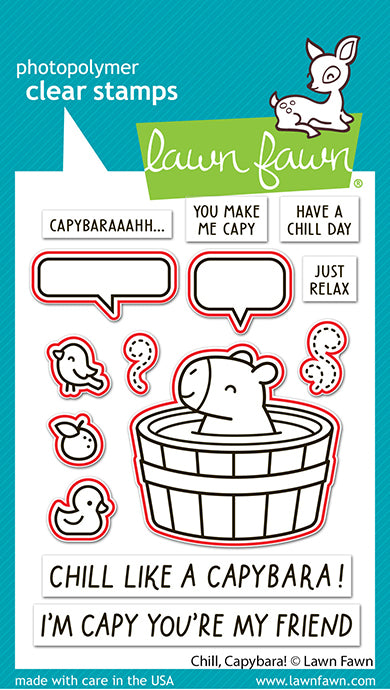 Lawn Fawn chill, capybara! Outline Stanzen Produktbild 2
