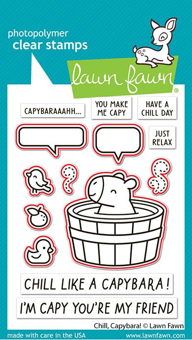 Lawn Fawn chill, capybara! Outline Stanzen Produktbild 2