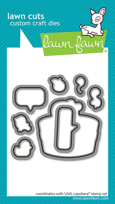 Lawn Fawn chill, capybara! Outline Stanzen