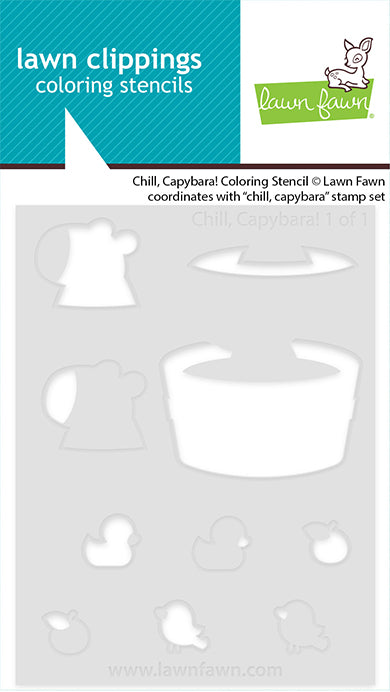 Lawn Fawn chill, capybara! Coloring Schablone