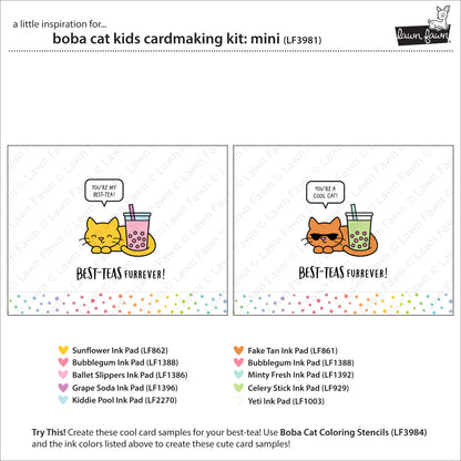 Lawn Fawn boba cat kids cardmaking kit: mini Kartenbastelset Produktbild 2