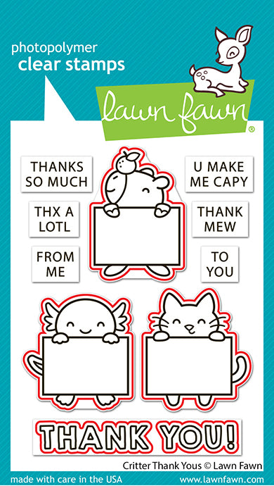 Lawn Fawn critter thank yous Outline Stanzen Produktbild 2