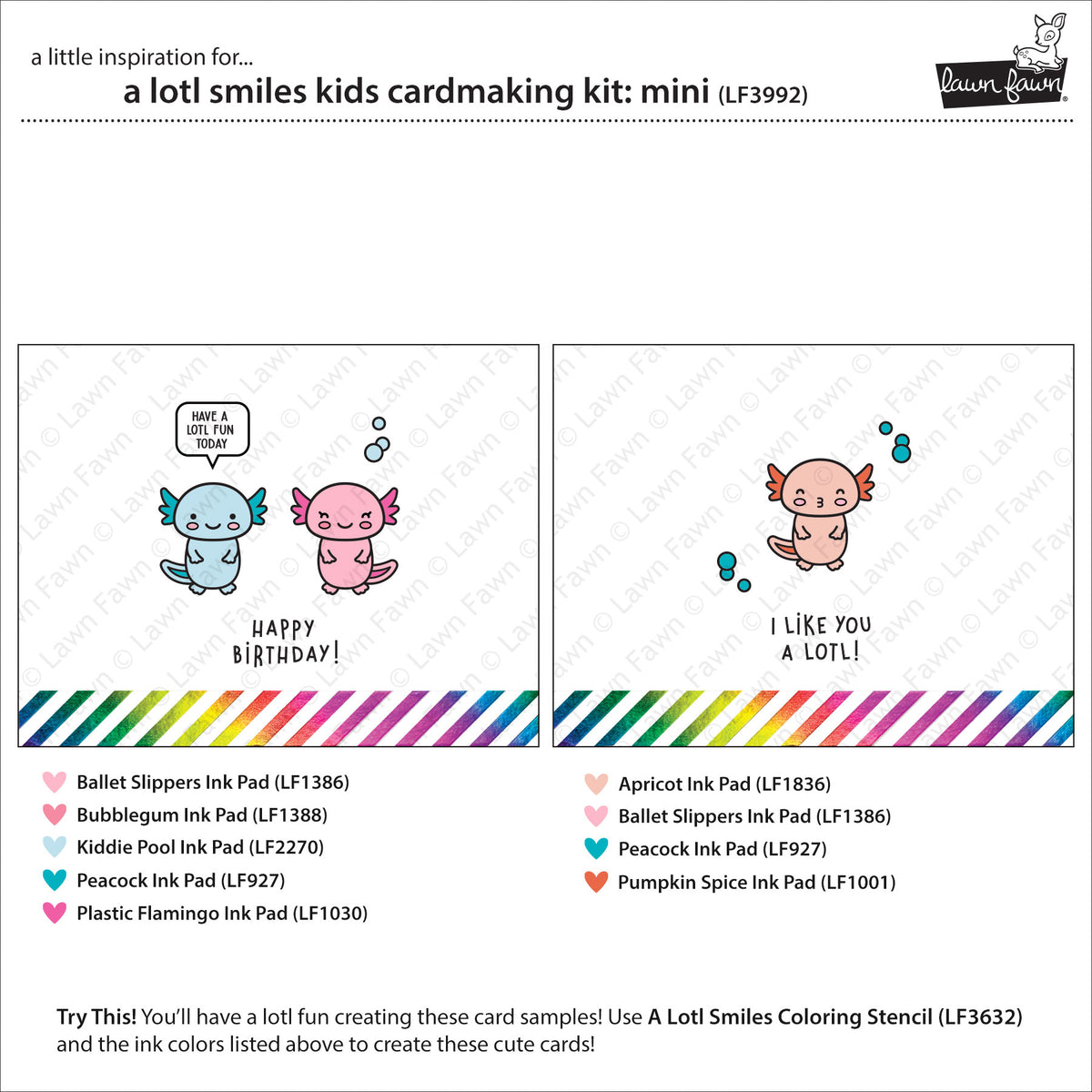 Lawn Fawn a lotl smiles kids cardmaking kit: mini Kartenbastelset Produktbild 2
