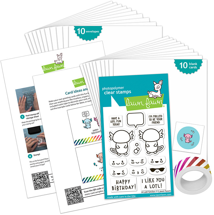 Lawn Fawn a lotl smiles kids cardmaking kit: mini Kartenbastelset