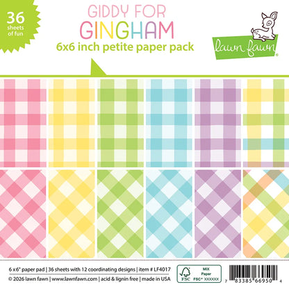 Lawn Fawn Giddy For Gingham Petite Paper Pack Petite Paper Pack 6x6