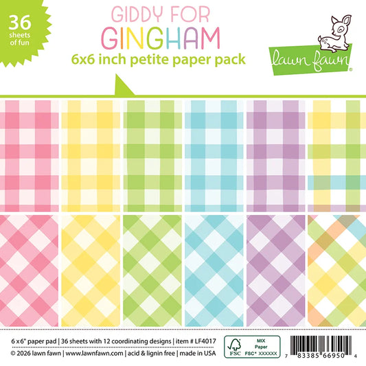 Lawn Fawn Giddy For Gingham Petite Paper Pack Petite Paper Pack 6x6