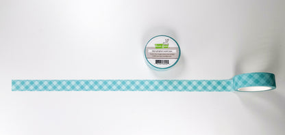 Lawn Fawn aqua gingham washi tape