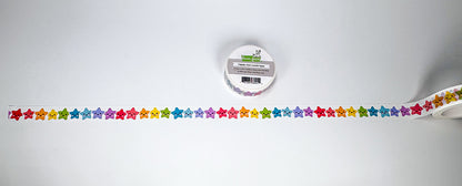 Ca. 50cm ausgerollt. Lawn Fawn Happy Stars Washi Tape mit dekorativen Motiven