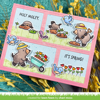 Lawn Fawn All the Garden Hats 2x3 Clear Stamp Set