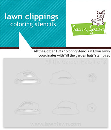 Lawn Fawn All the Garden Hats Coloring Schablonen