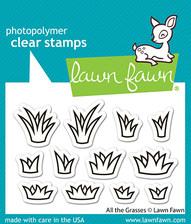 Lawn Fawn All the Grasses 2x3 Clear Stamp Set
