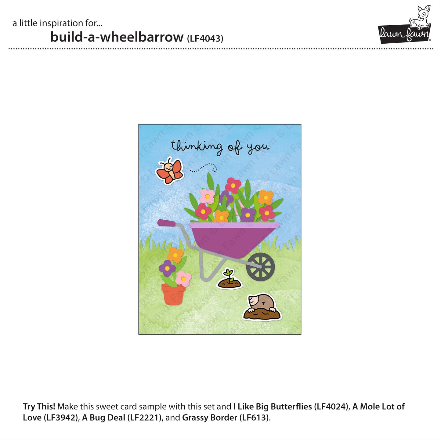 Lawn Fawn Build-A-Wheelbarrow Stand alone Stanzen