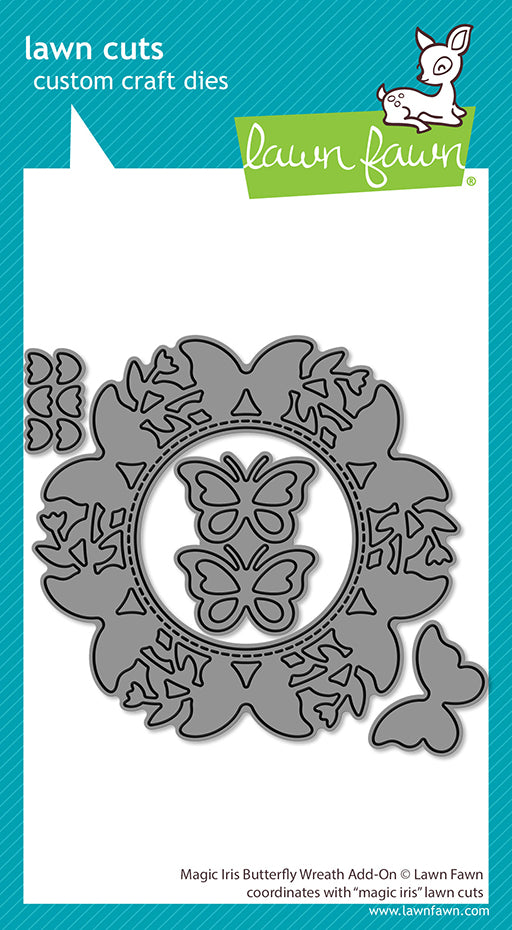 Lawn Fawn Magic Iris Butterfly Wreath Add-On Stand alone Stanzen