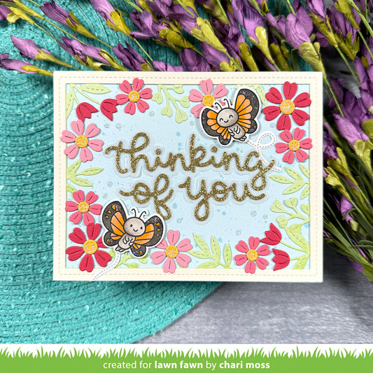 Lawn Fawn Scripty Thinking of You Stand alone Stanzen