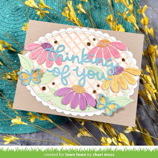 Lawn Fawn Stitched Scalloped Oval Stackables Stand alone Stanzen