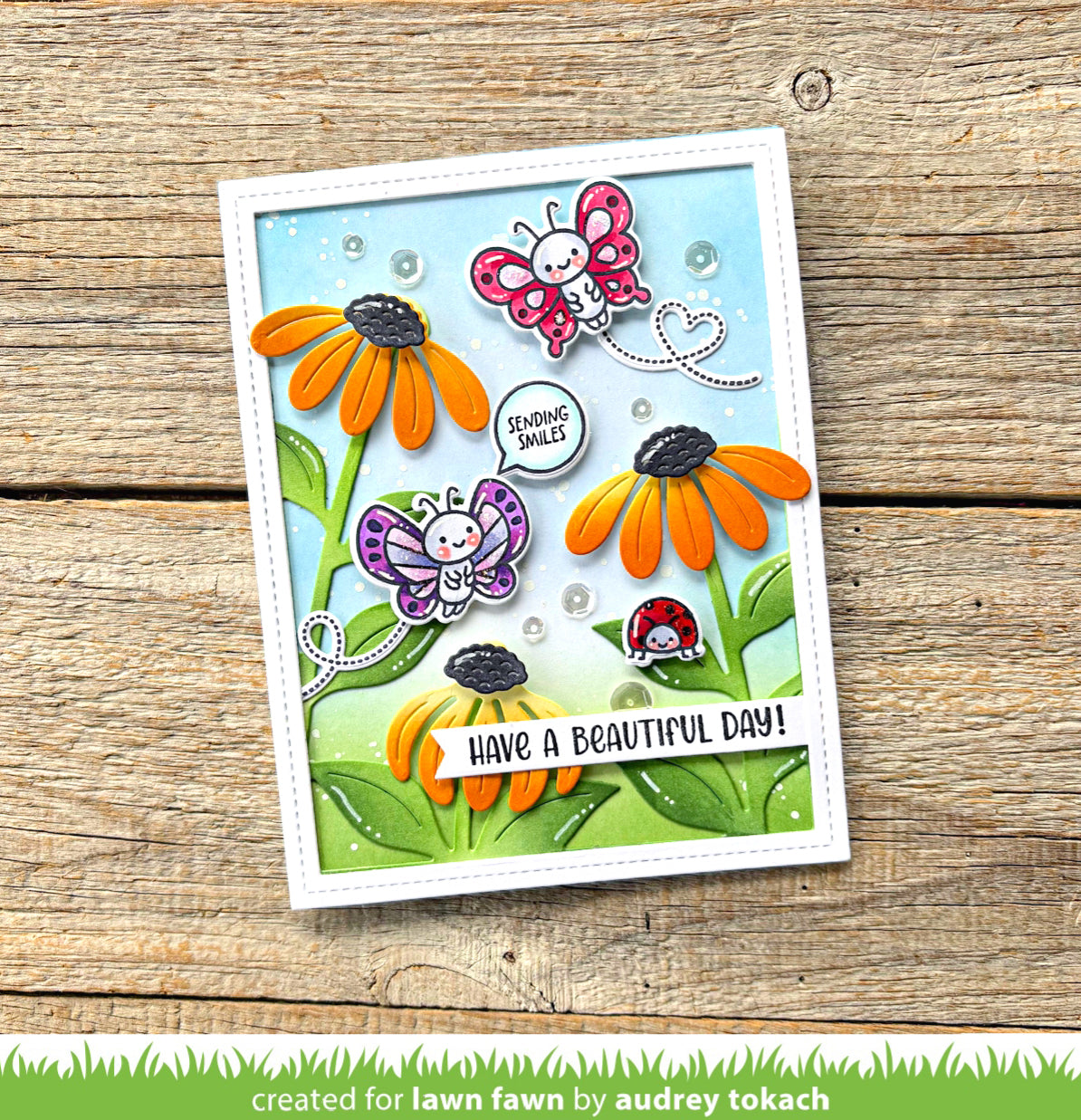 Lawn Fawn Big Blossom Backdrop: Portrait Stand alone Stanzen