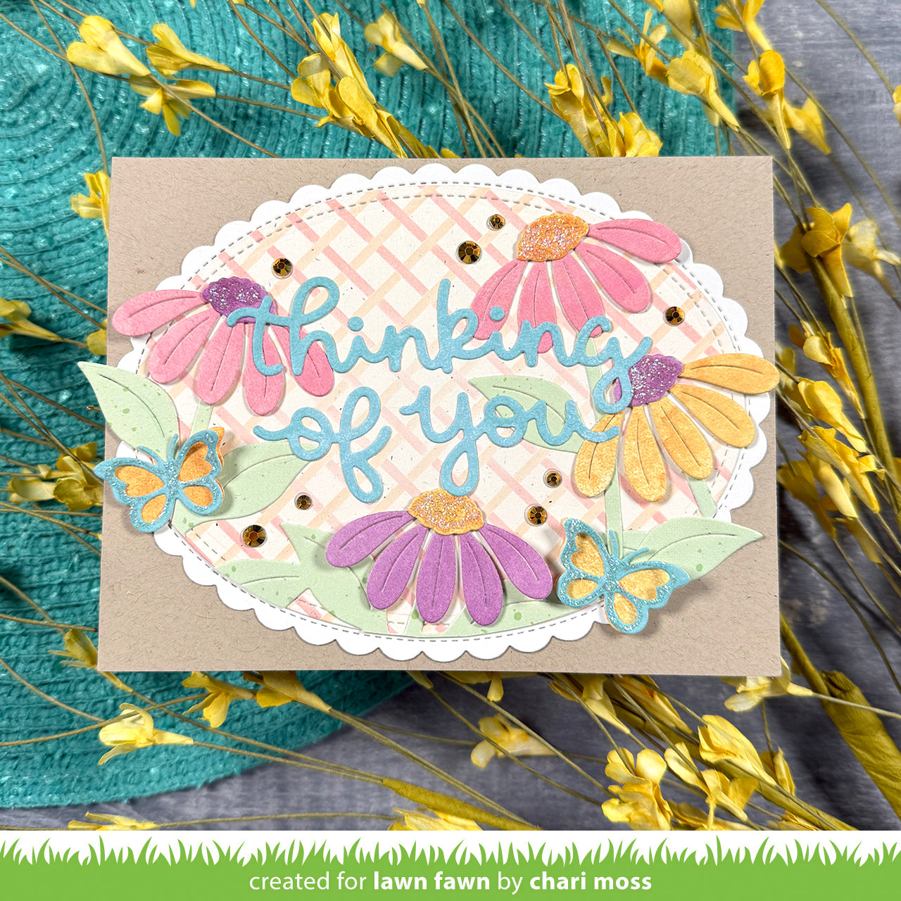 Lawn Fawn Basket Weave Schablonen