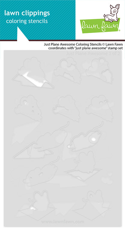 Ausmalschablonen für das Stempelset Just Plane Awesome