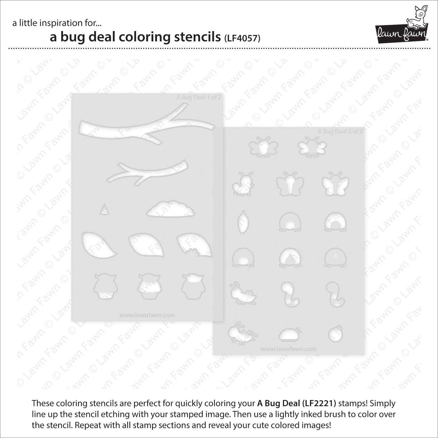 Lawn Fawn A Bug Deal Coloring Schablonen