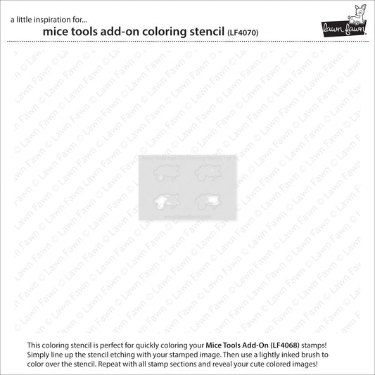 Lawn Fawn mice tools add-on coloring stencil
