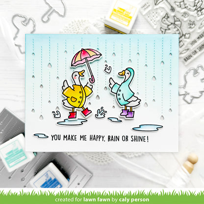 Lawn Fawn silly goose, rain or shine!