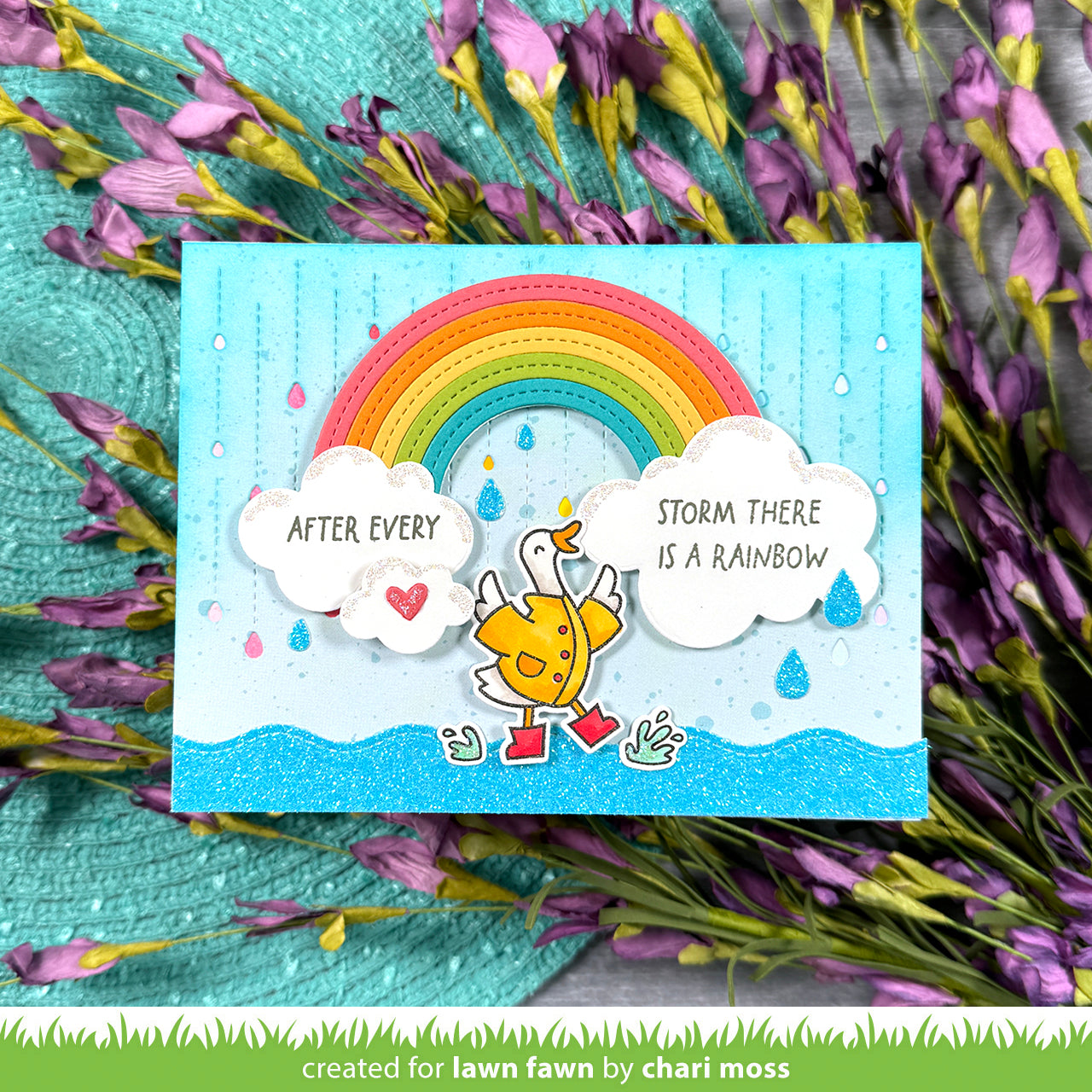 Lawn Fawn rainbow sentiments