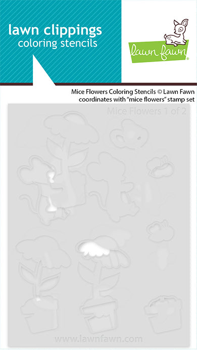 Bundle: Mice Flowers Stempel + Stanze + Coloring Stencil