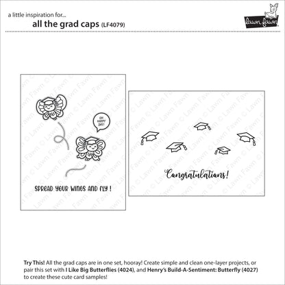 Lawn Fawn all the grad caps