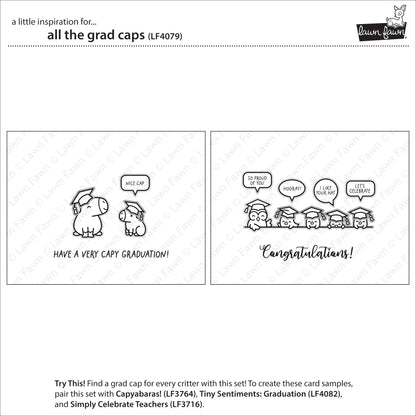Lawn Fawn all the grad caps