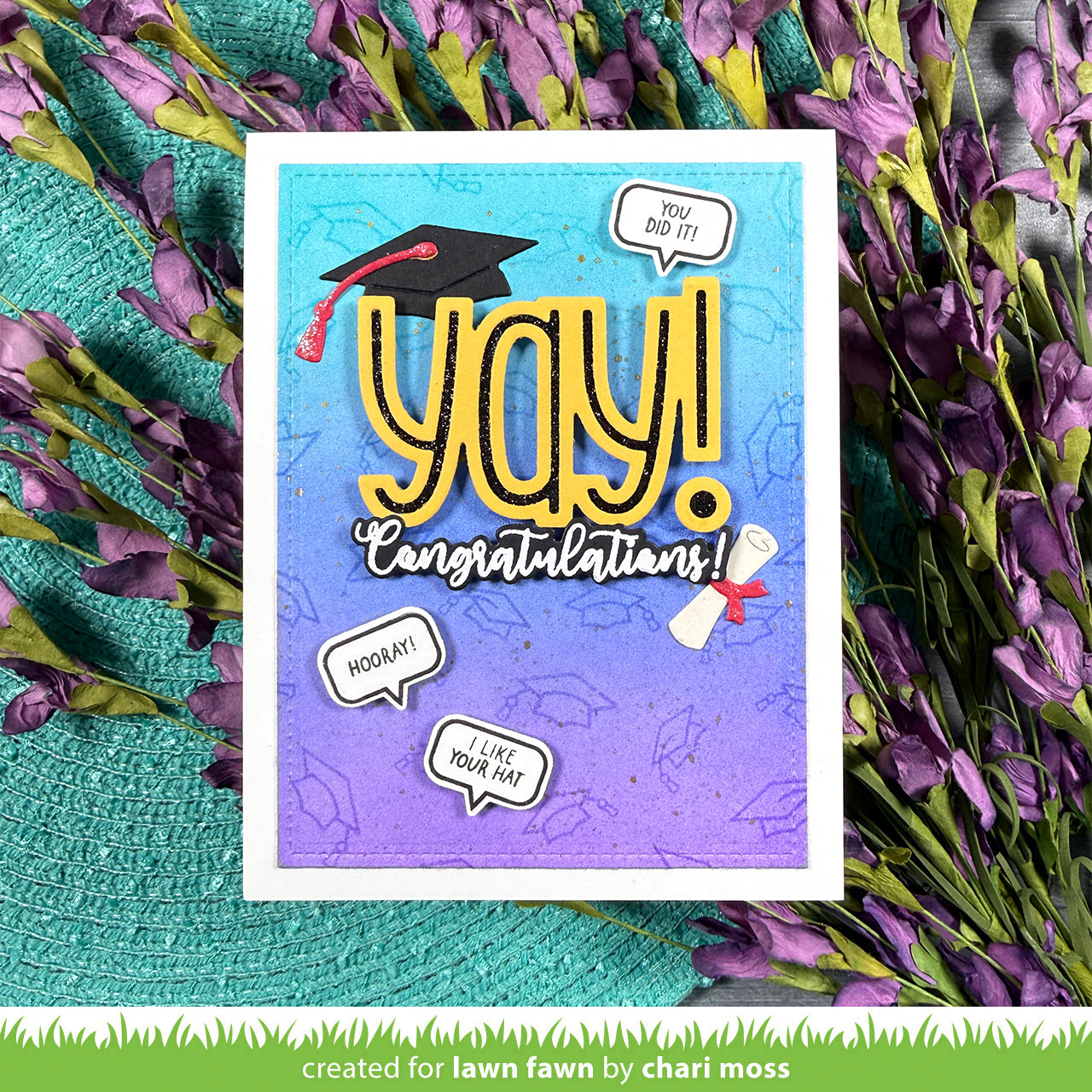 Lawn Fawn all the grad caps