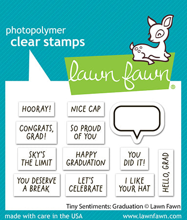 Lawn Fawn tiny sentiments: graduation