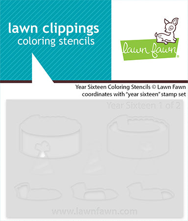 Lawn Fawn year sixteen coloring stencils