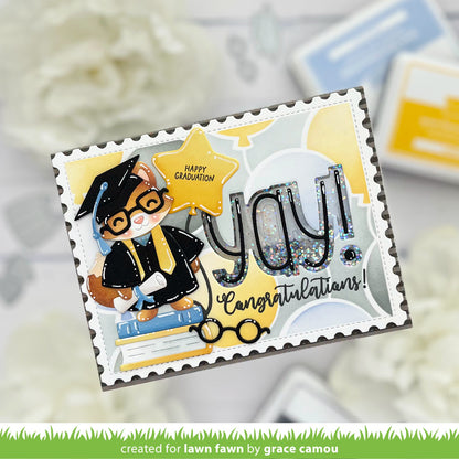 Lawn Fawn build-a-critter graduation accessories