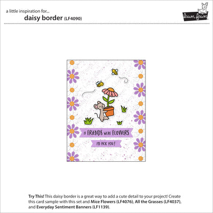Lawn Fawn daisy border
