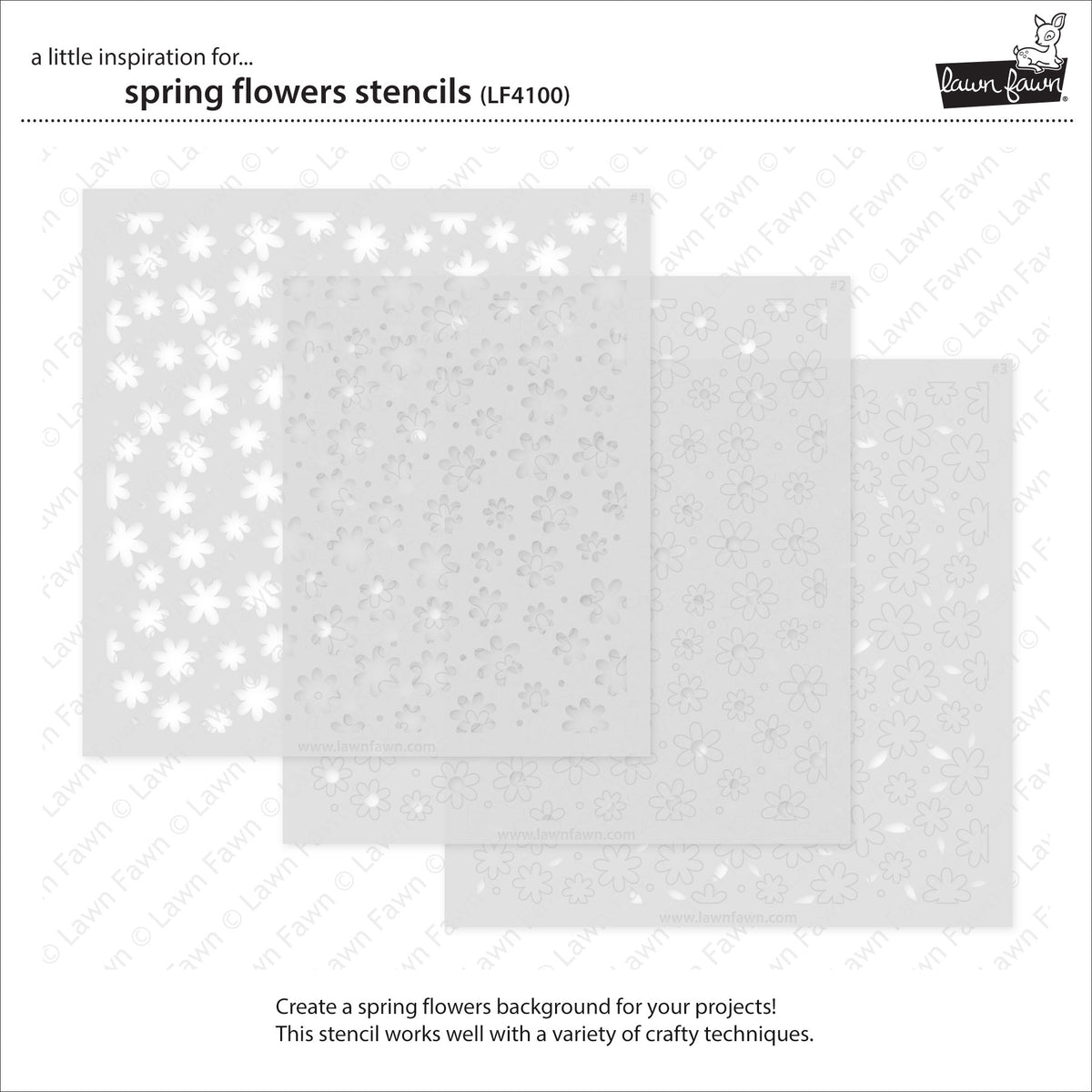 Spring Flowers Stencils Stand Alone Stanzen, Lawn Fawn – bastel-traum.ch