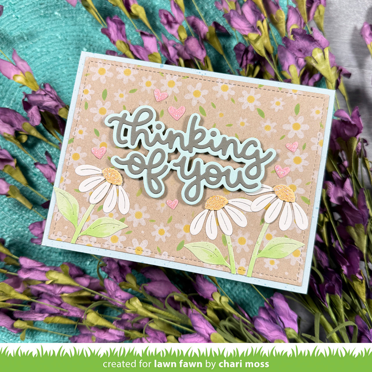 Lawn Fawn spring flowers stencils