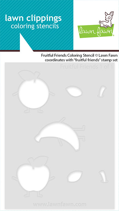 Lawn Fawn Fruitful Friends Schablonen zum schnellen Ausmalen von Stempeln