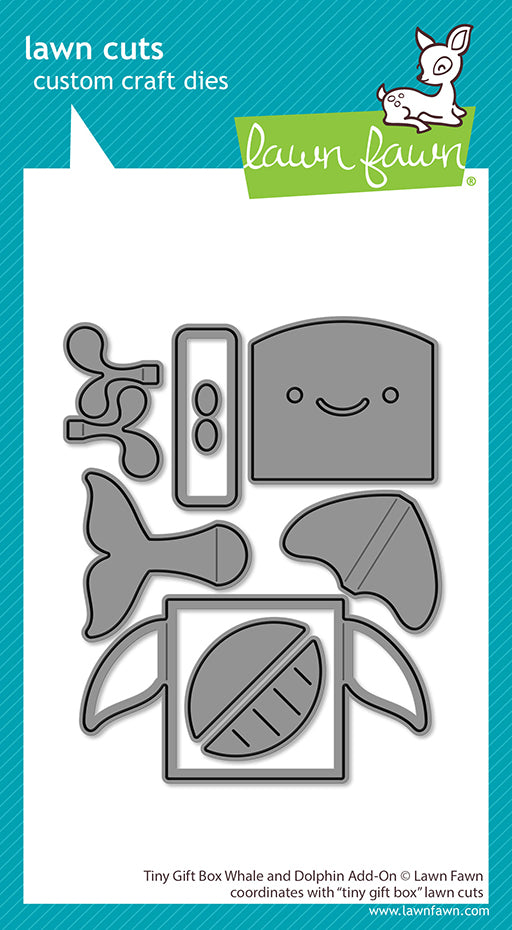 Lawn Fawn Tiny Gift Box Whale And Dolphin Add-On Stanzen